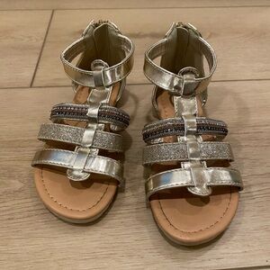 Bebe Girls Gold Gladiator Sandals